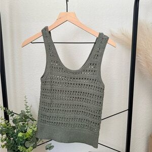 Olive Green Knit Tank Top